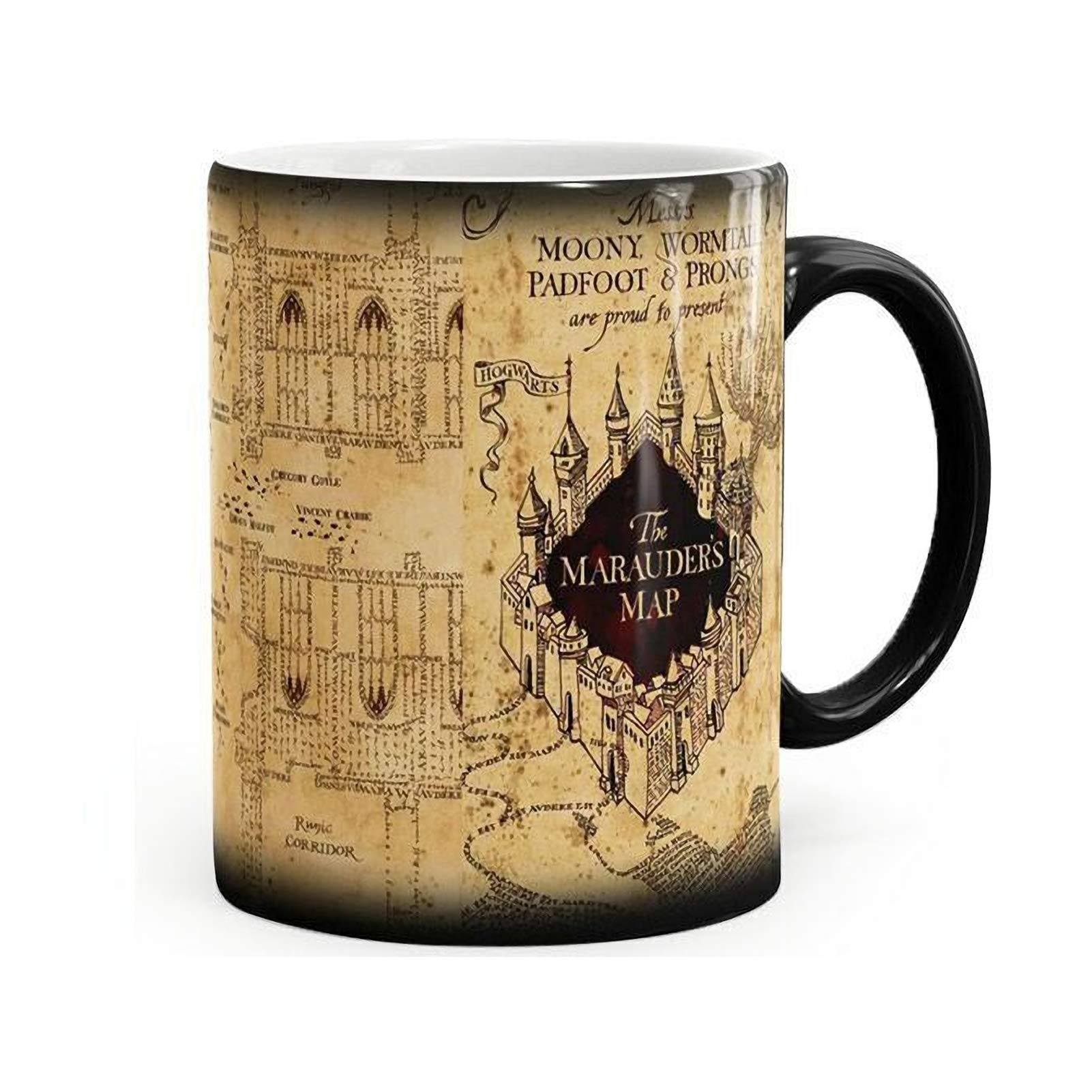 Inspired Marauders Map Morphing Mug Color Changing Coffee Mug Heat-Sensitive Reactive Ceramic Cup