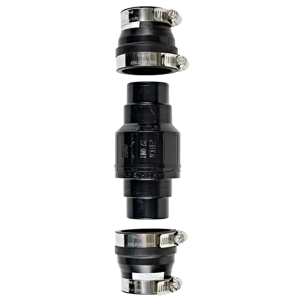 Red Lion SCV114 1-1/4-Inch and/or 1-1/2-Inch ABS Vertical Sump Pump Check Valve, Black, 14942901