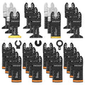 28PCS Oscillating Tool Blades, Professional Universal Titanium Multitool Blades for Wood Metal, Quick Release Compatible with Dewalt Ryobi Milwaukee Rockwell Fein