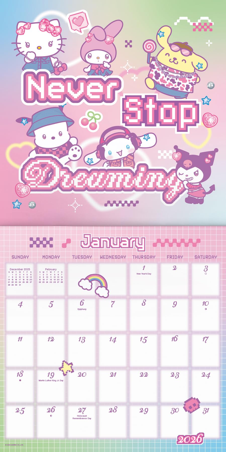 Sanrio - Hello Kitty and Friends Wall Calendar