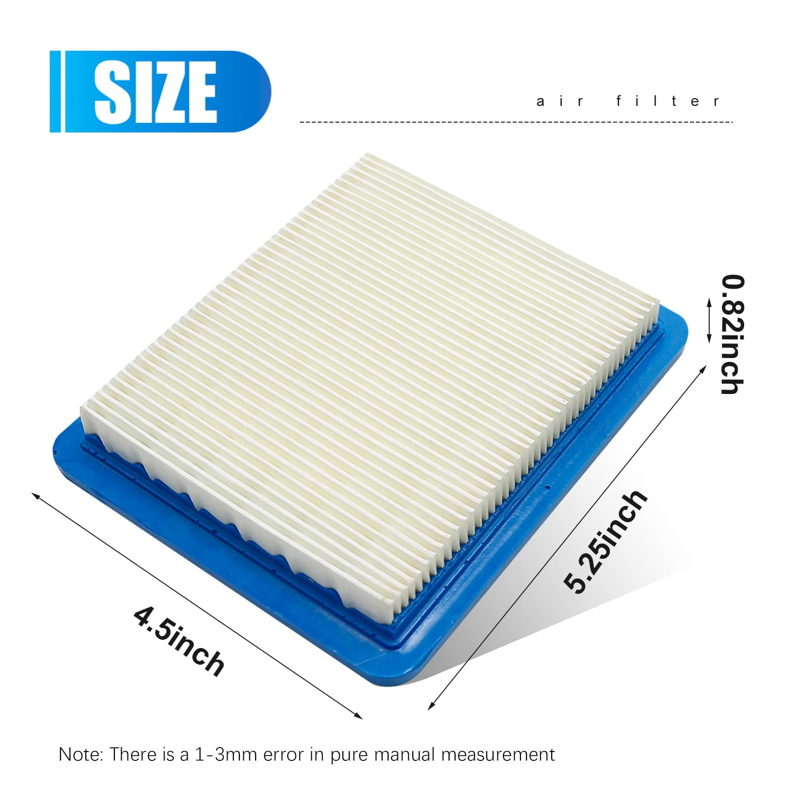 laffoonparts 491588S 10PCS Air Filter Replacement for Quantum 3.5-6.5 hp, Replacement for brig-g Stratton 625-675, Replace 5043D 5043H 5043K