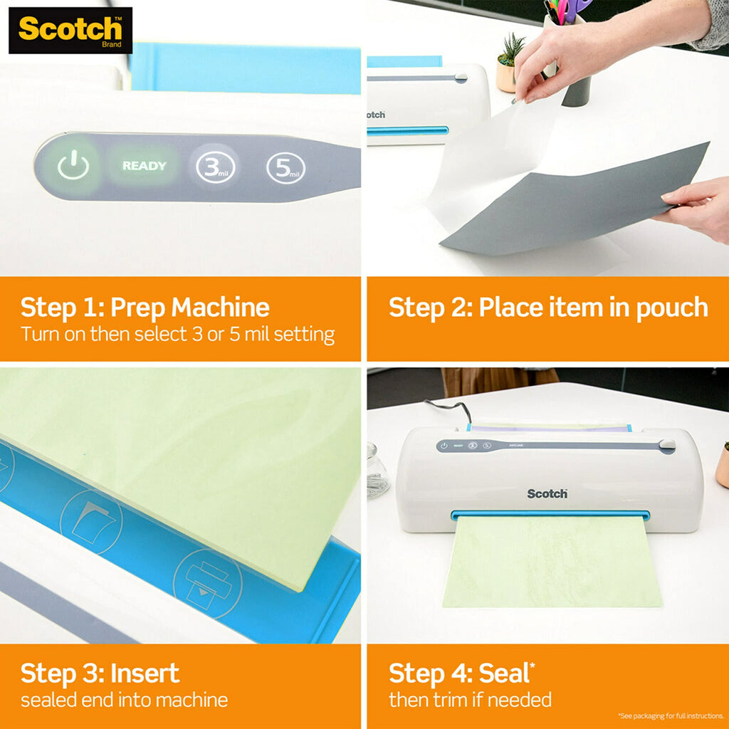 Scotch Dry Erase Thermal Laminating Pouches, 50-Pack, Works with Dry Erase Markers, Reuseable Worksheets, Calendars, Checklists, 8.9 x 11.4 Inches, Letter Size, Clear Professional Finish (TP3854-50DE)