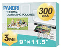 Laminating Sheets, PANDRI 300 Pack Thermal Laminator Pouches Holds 8.5 x 11 Inch, 3 Mil Clear Laminator Paper 9 x 11.5 Inch, Letter Size