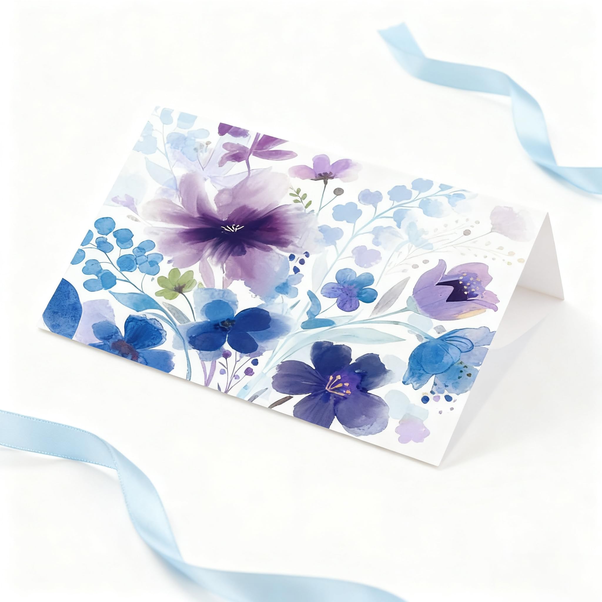 100 Pack Blank Cards and Envelopes, 3.5 x 5 Inch Watercolor Flowers Blank Greeting Cards, Note Cards Blank Inside, Blank Cards for All Occasions Bulk