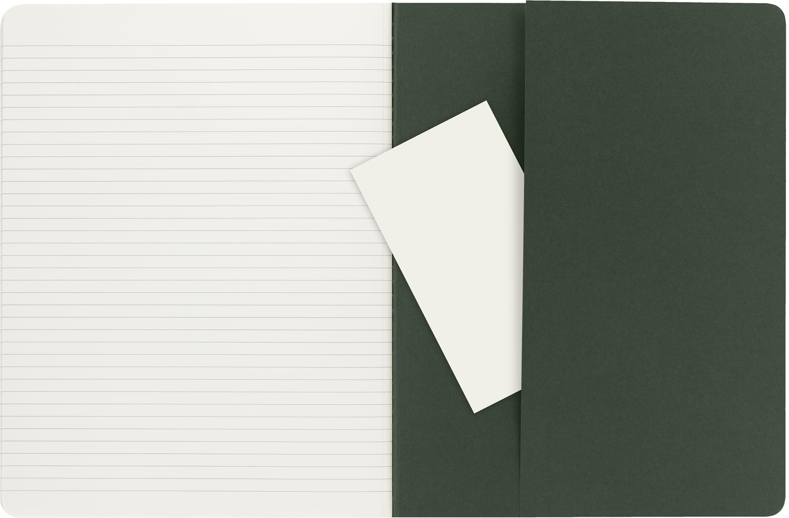 Moleskine Cahier Journal, Soft Cover, XL (7.5" x 9.5") Ruled/Lined, Myrtle Green, 120 Pages (Set of 3)