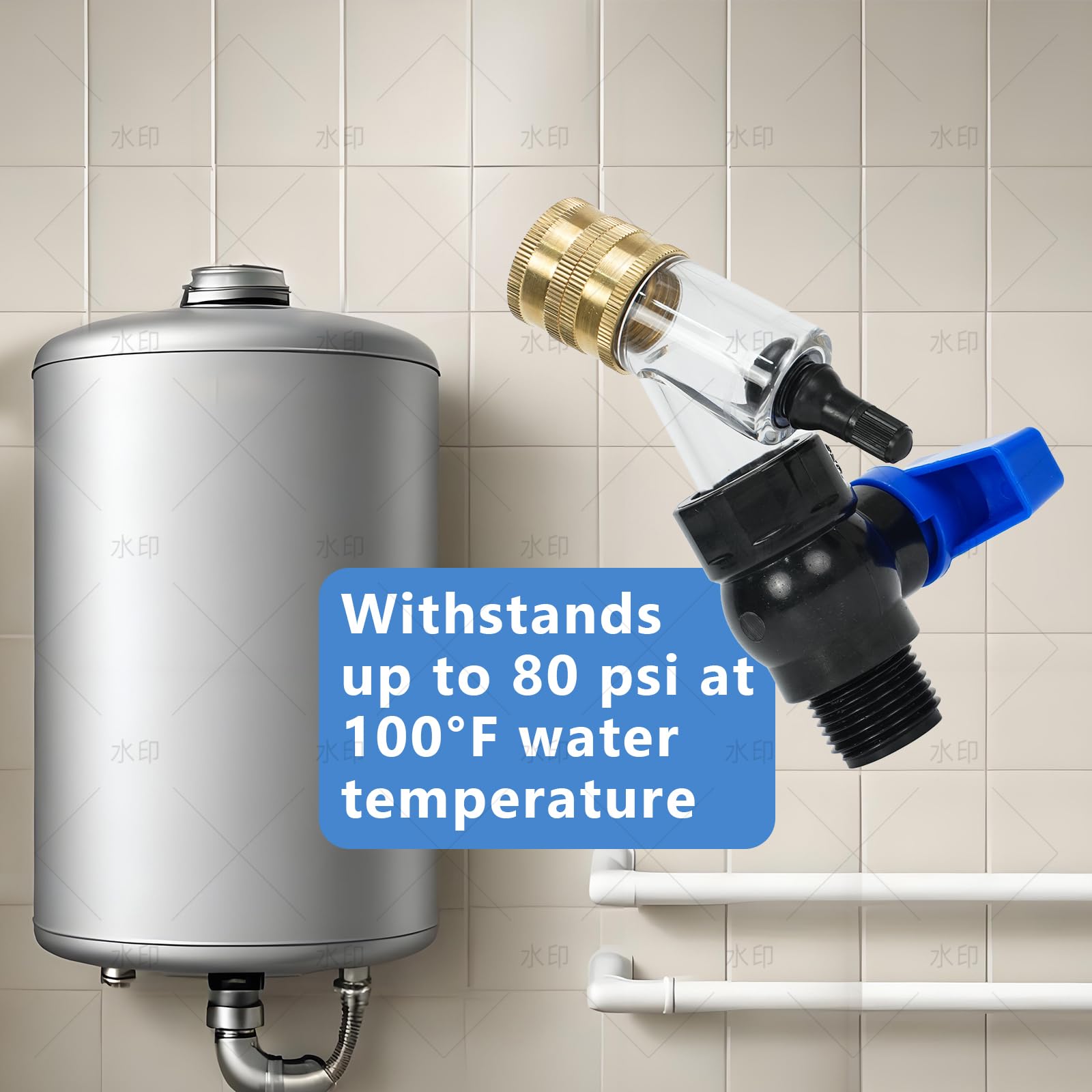 Water Heater Flush Kit for Gas & Electric Tanks - Removes Sediment, Improves Hot Water Supply & Efficiency