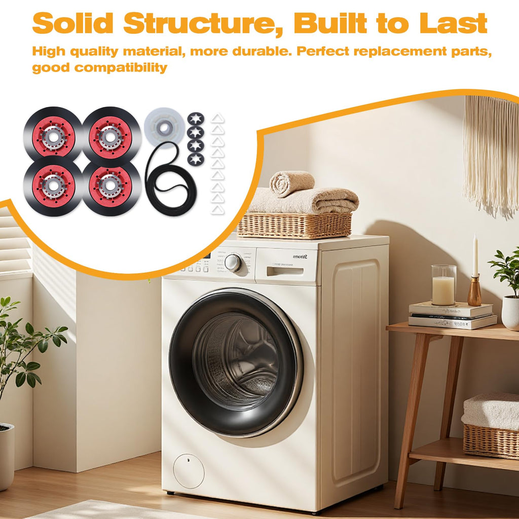 4392067 Dryer Repair Kit Compatible with Whirlpool Maytag Kenmore, Replaces 4392067VP PS373088 AP3109602, 27 Inch Dryer Repair Kits Include 279640 Idler Pulley W10314173 Drum Roller 661570 Belt