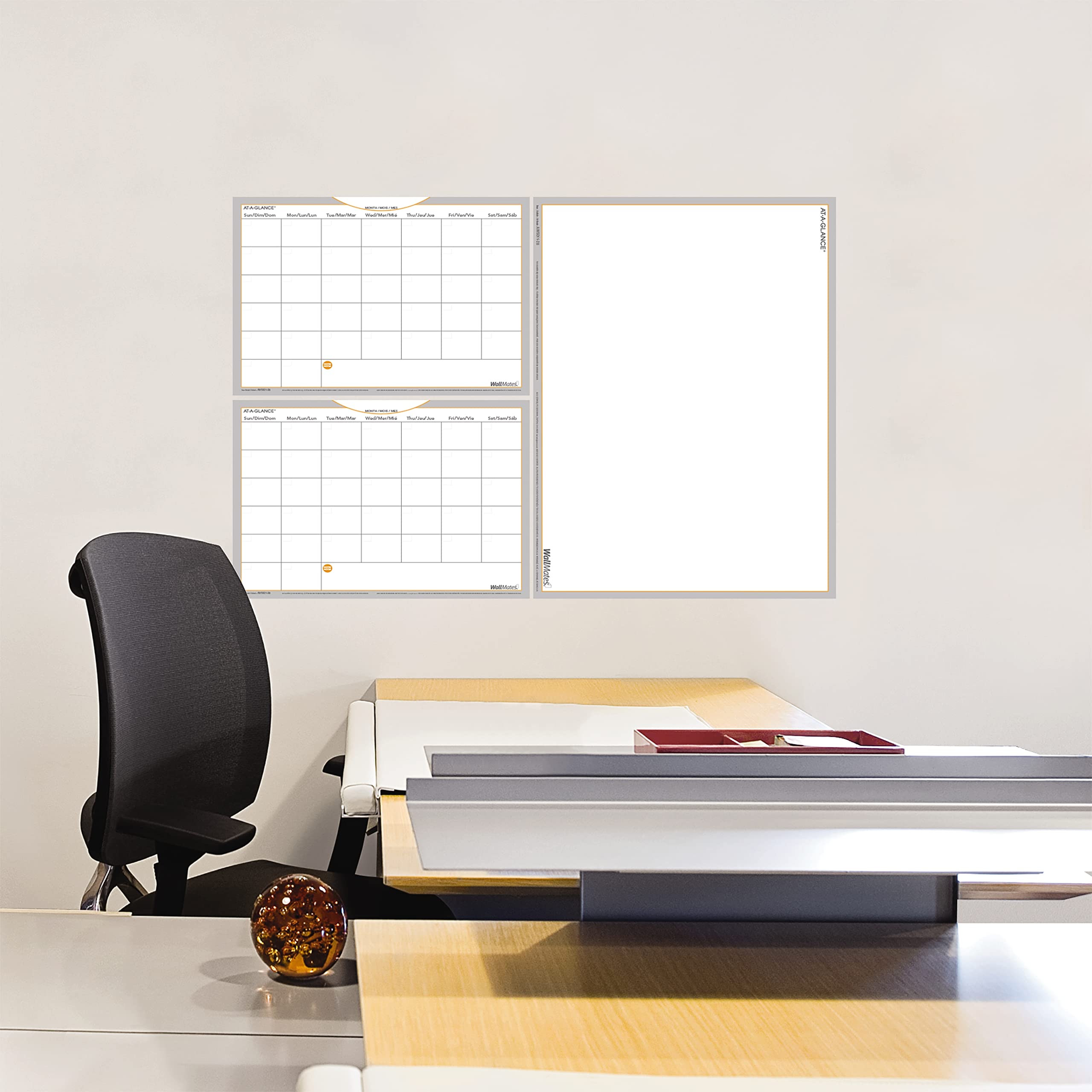 at-A-Glance Wallmates Dry Erase Monthly Planning Surface, 24 X 18 Inches, Self Adhesive (AW502128)