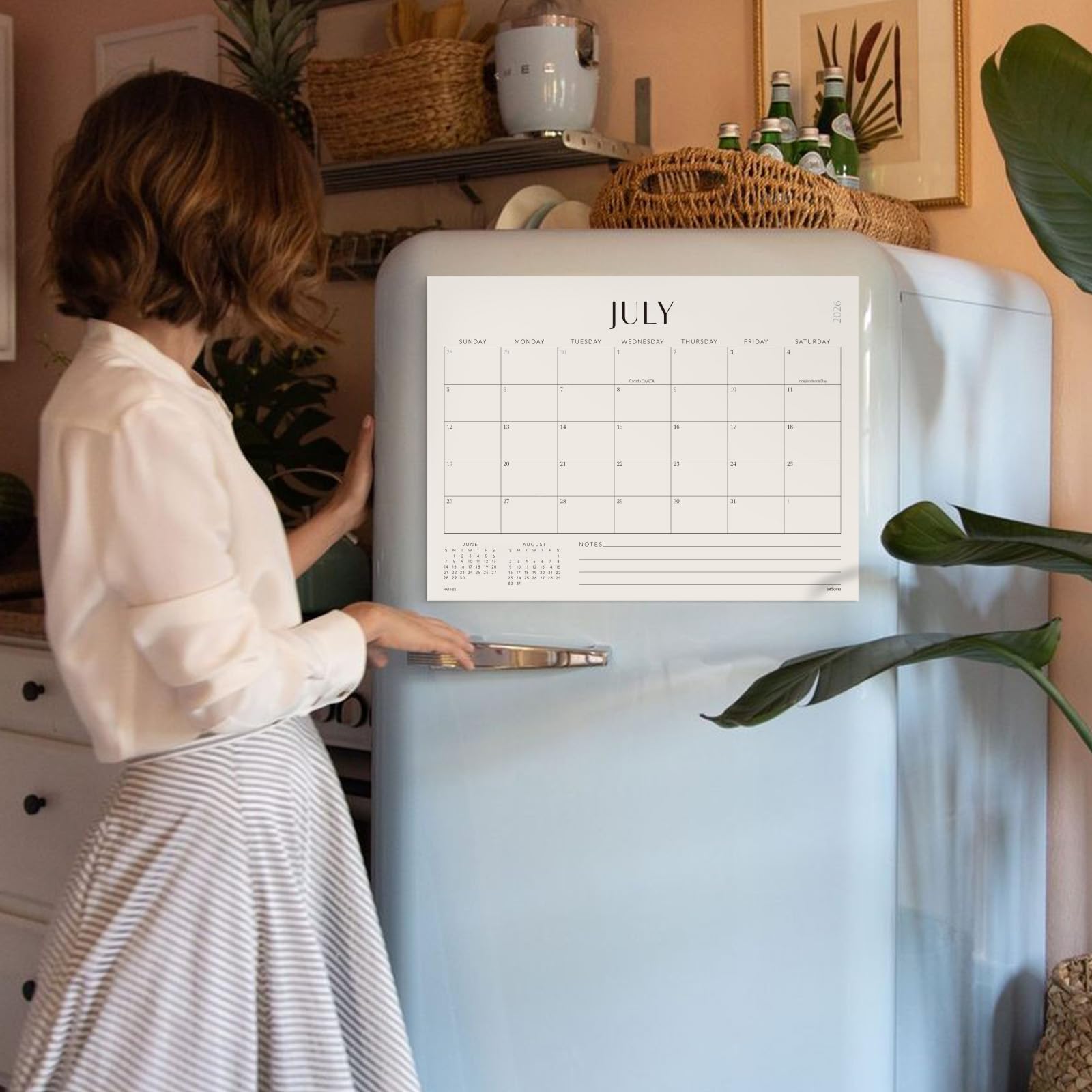 Jotsome Magnetic Calendar for Refrigerator 2026-2027, Monthly Fridge Calendar From Now to June 2027 14x10.5 inch, Easy Planning
