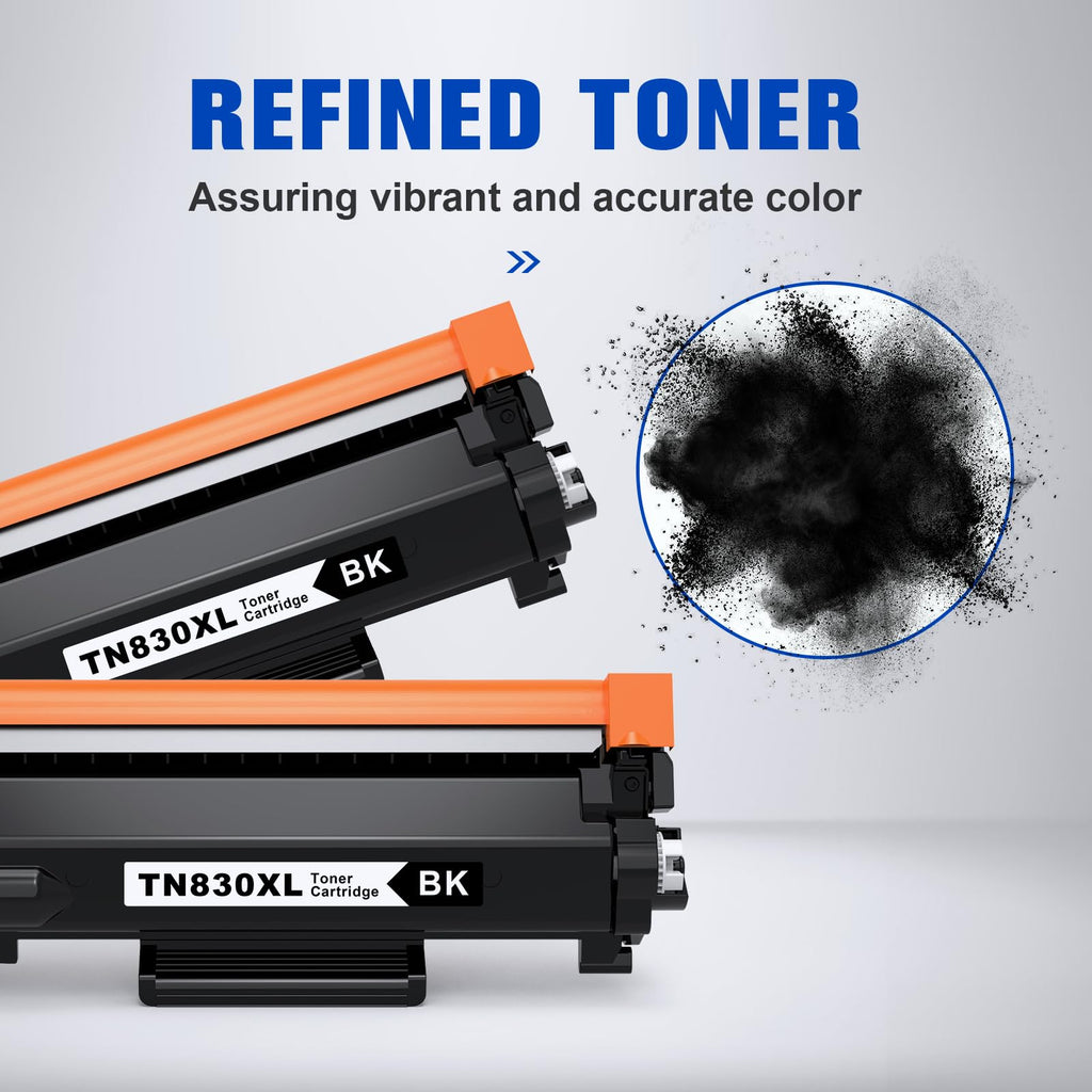 TN830XL TN830 Compatible High Yield Toner Cartridge Replacement for TN830 XL TN-830XL Toner Cartridge Work with DCP-L2640DW HL-L2400D HL-L2405W HL-L2480DW HL-L2460DW MFC-L2820DW Printers