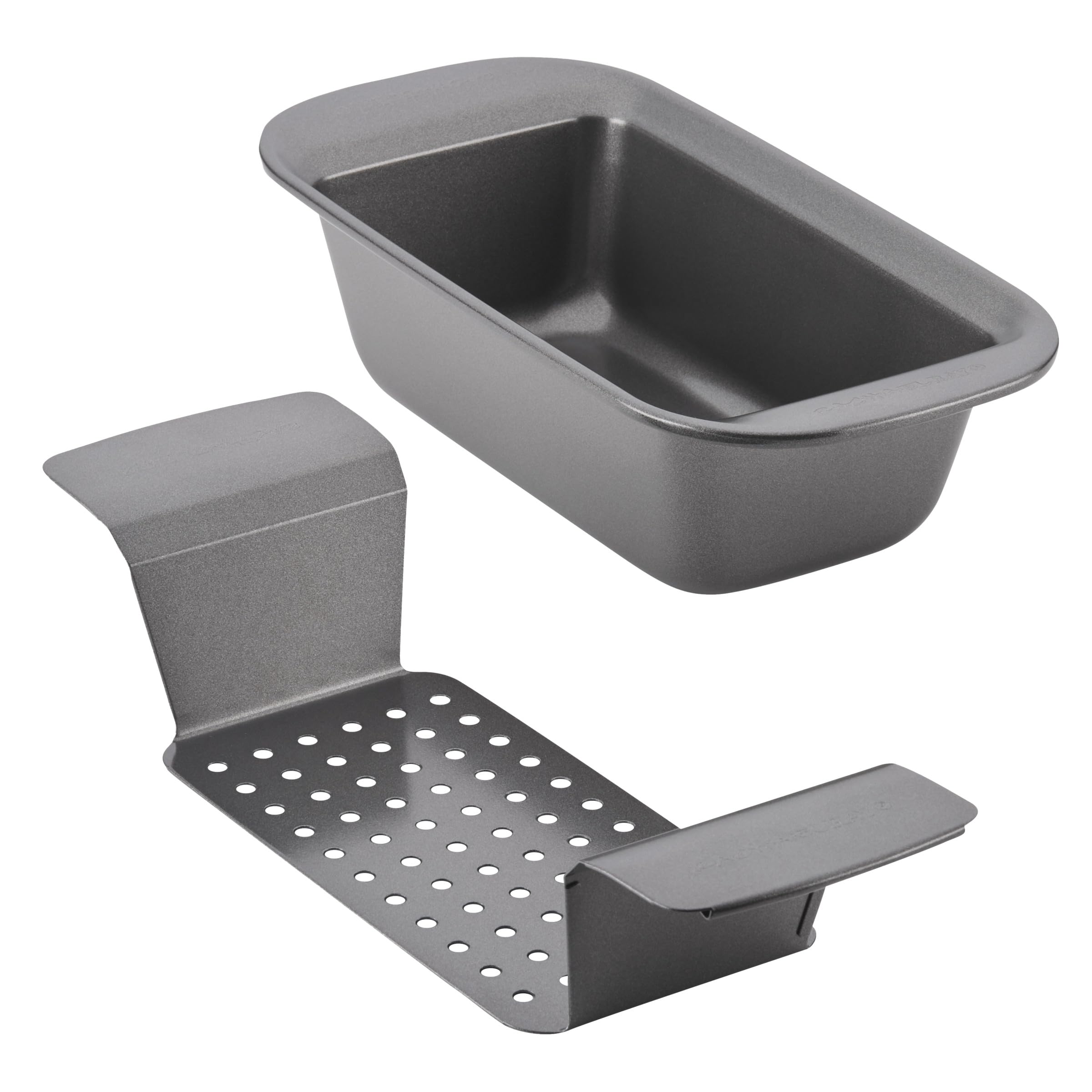 Rachael Ray 47364 Meatloaf Pan, 9" x 5", Gray
