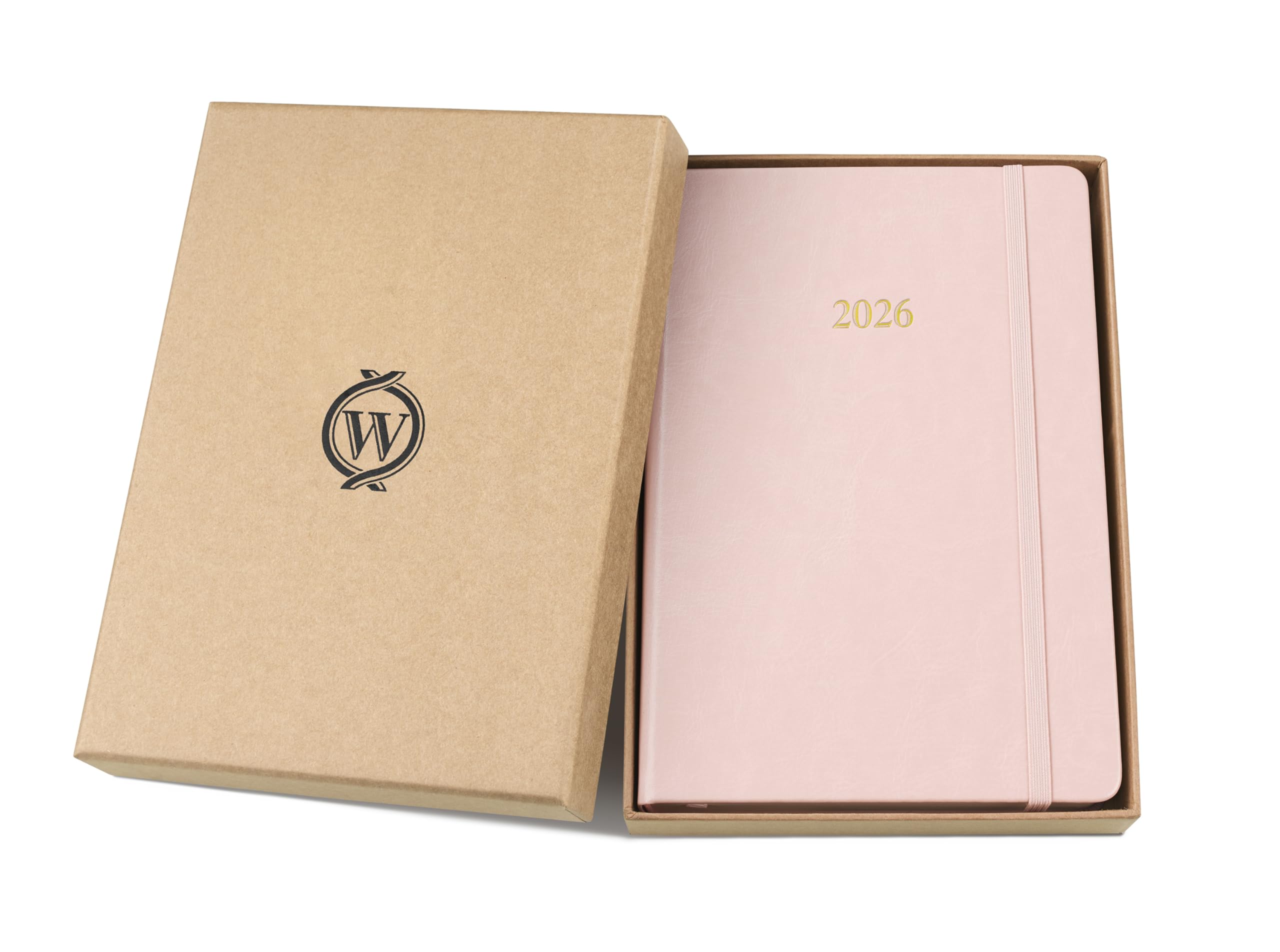 Wykeham's Executive 2026 Daily Journal Planner – Canadian Public Holidays & Format – Customisation Available (Rose, 8.5"×5.5")