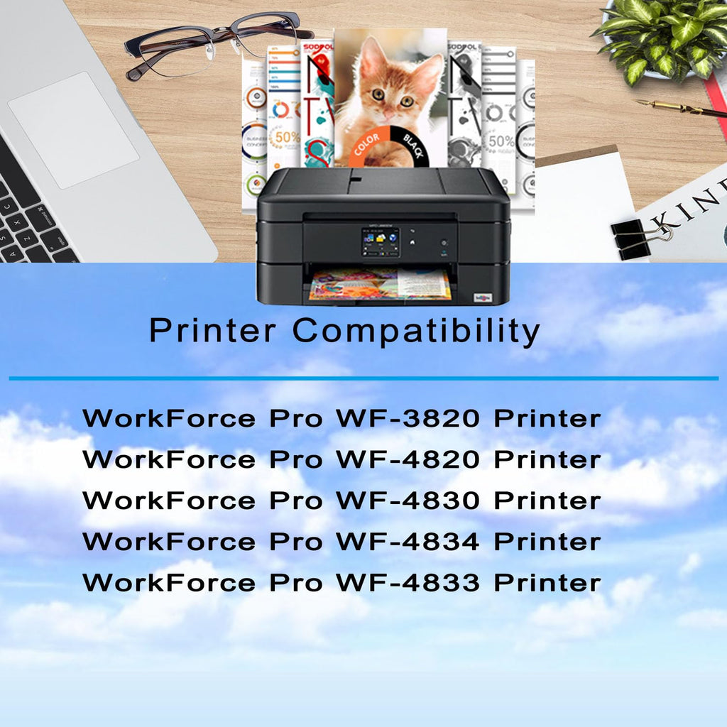 822XL Ink Cartridges Black Remanufactured for Epson 822XL 822 Ink Cartridges Combo Pack for Workforce Pro WF-3820 WF-4830 WF-4820 WF-4833 (2 Black for Epson 822XL Ink Cartridges Black)