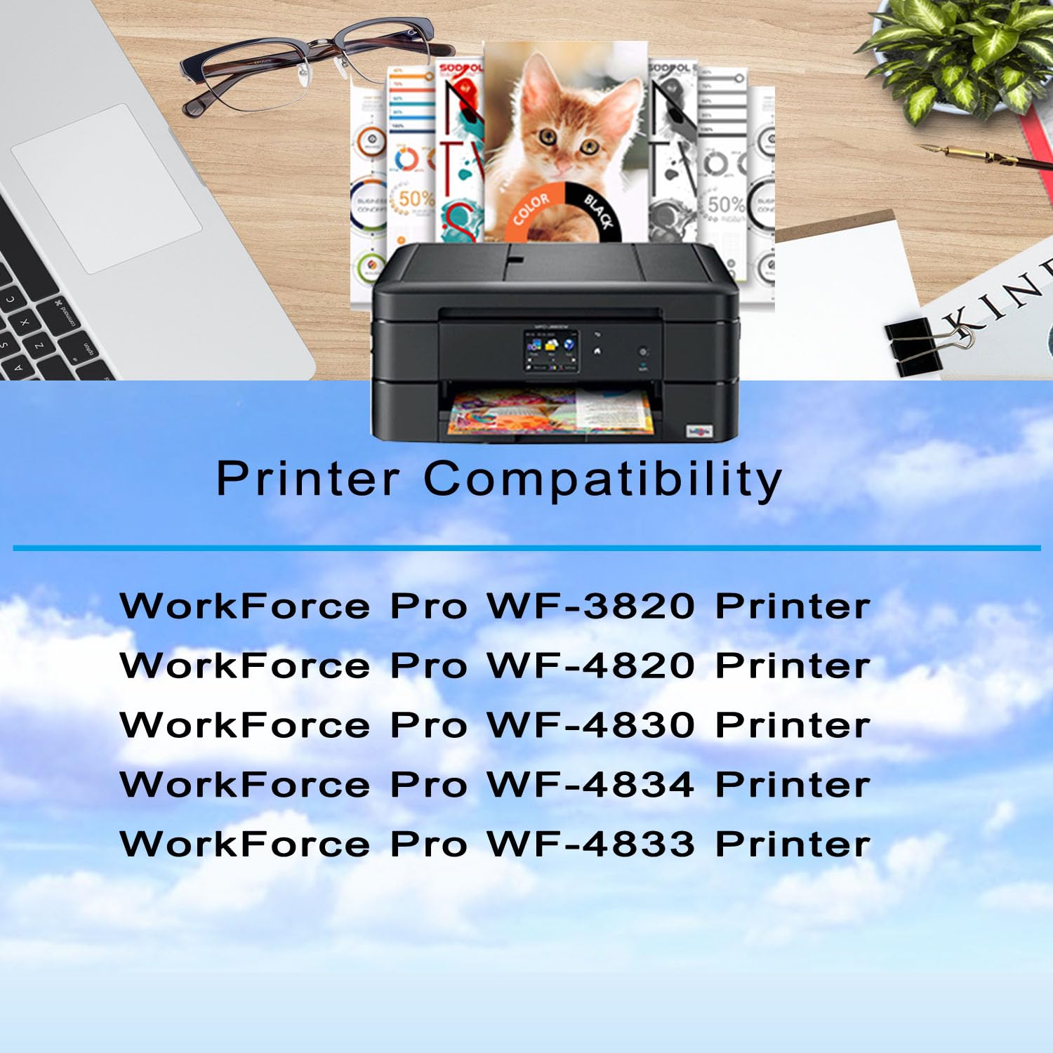 822XL Ink Cartridges Black Remanufactured for Epson 822XL 822 Ink Cartridges Combo Pack for Workforce Pro WF-3820 WF-4830 WF-4820 WF-4833 (2 Black for Epson 822XL Ink Cartridges Black)