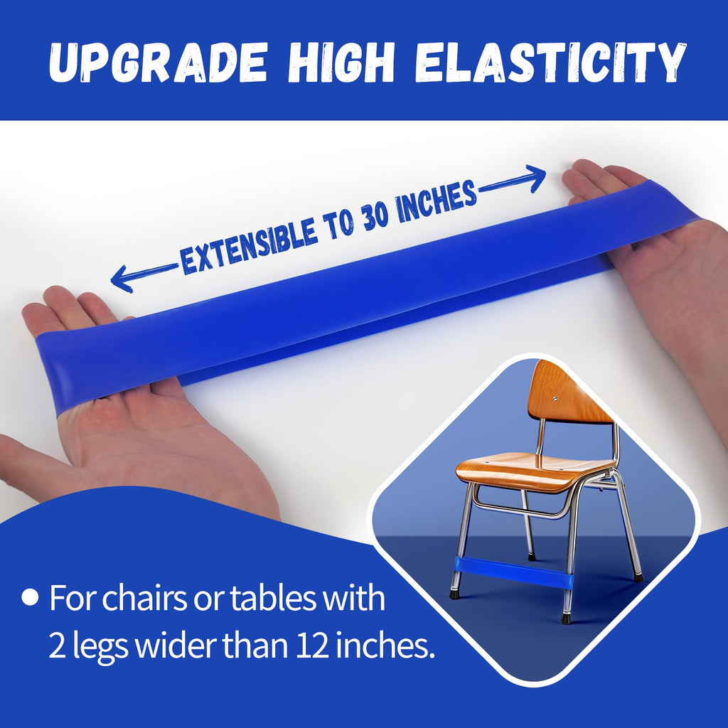 WNSIRVY 25 Pack Chair Bands for Kids with Fidgety Feet, ADHD Tools for Kids, Improve Focus & Reduce Restlessness, Chair Bands Sensory ADHD ADD Autism - Classroom & Home Must Haves (Multicolor)
