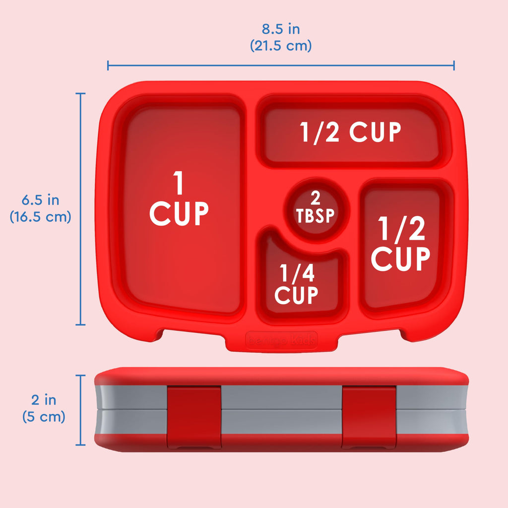 Bentgo Kids Prints Leak-Proof, 5-Compartment Bento-Style Kids Lunch Box - Ideal Portion Sizes for Ages 3 to 7 - BPA-Free, Dishwasher Safe, Food-Safe Materials - 2021 Collection (Trucks)
