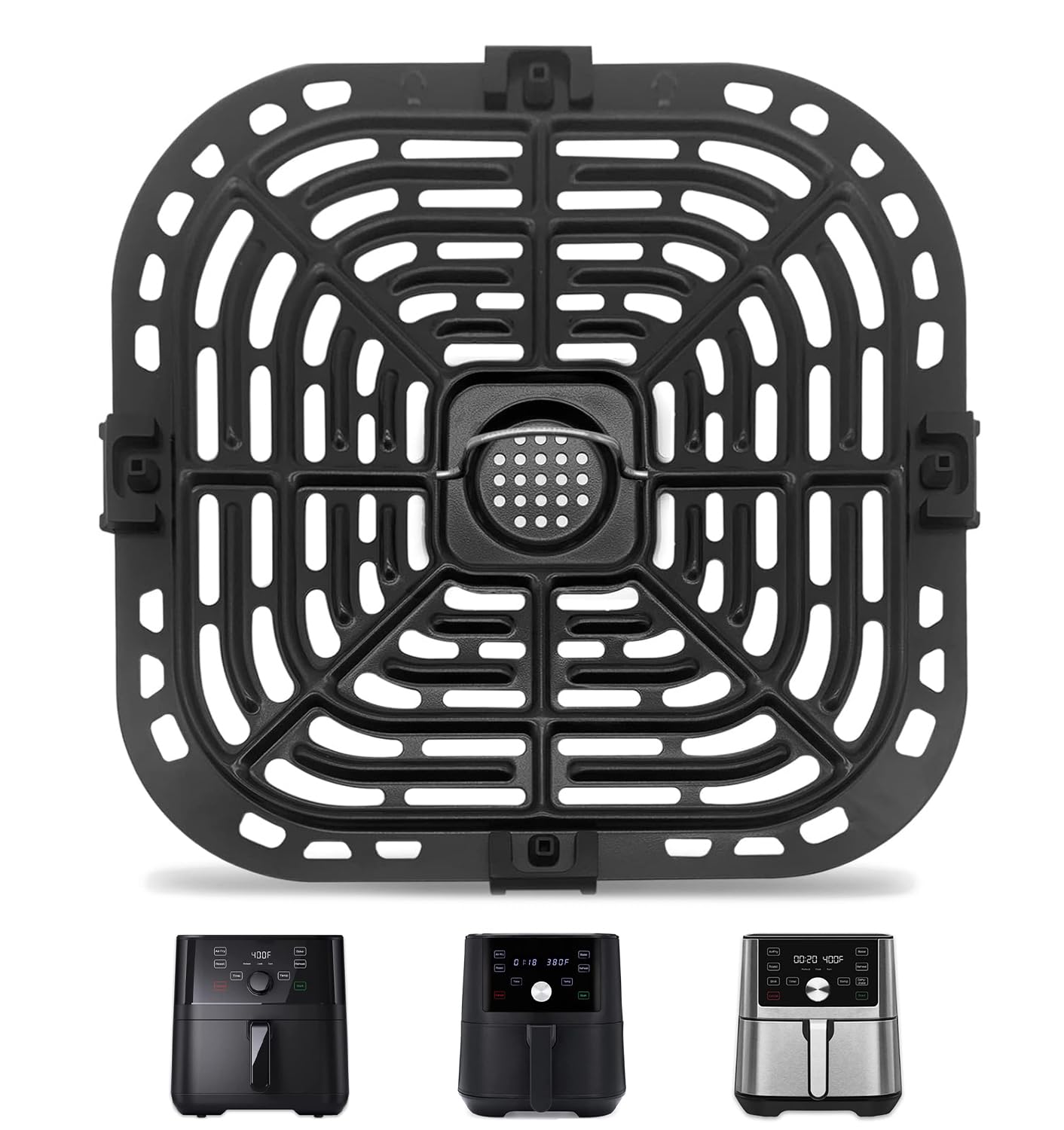 GWY Air Fryer Replacement Tray for Instant Pot Vortex 6 in 1 6 QT 5.7QT Gourmia GAF735 6 QT, Original Air Fryer Accessories Grill Pan Plate Crisper Plate Rack Parts,Dishwasher Safe