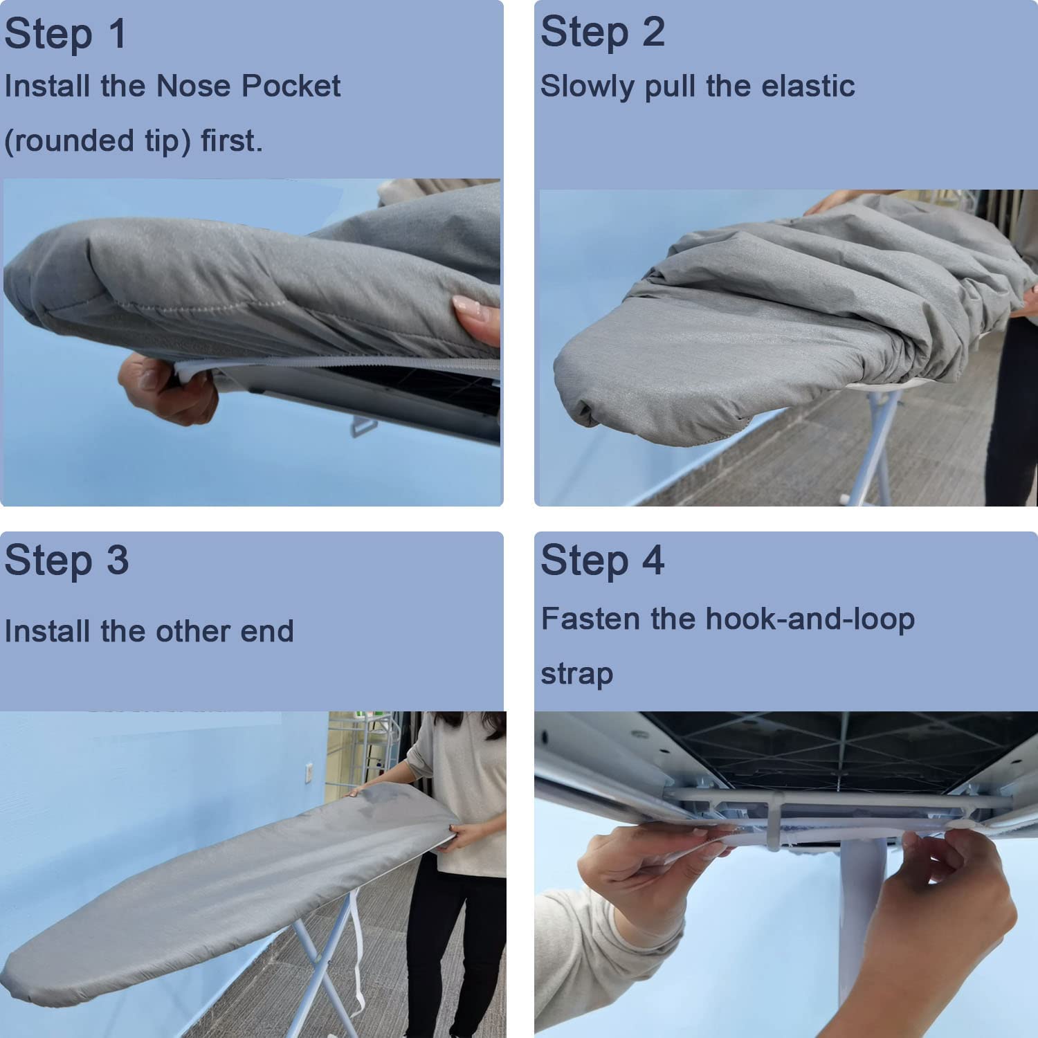 VividPaw Ironing Board Cover and Pad 18x49, Extra Wide, Thick Padding, Elastic Edge, Silicone Coated, Resist Scorching and Staining, Heavy Duty Iron Board Covers (Butterfly, 18" x 49")