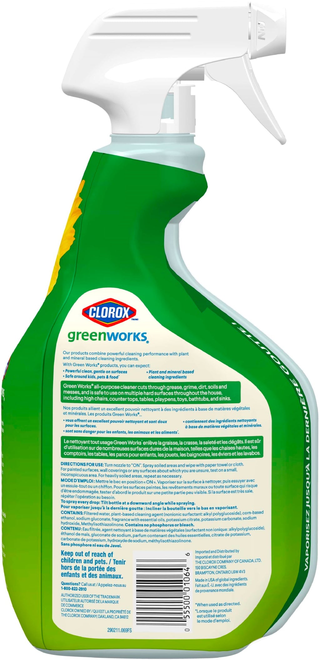Clorox Green Works All-Purpose Cleaner, 946 mL, Multi-Pack of 3 Sprays