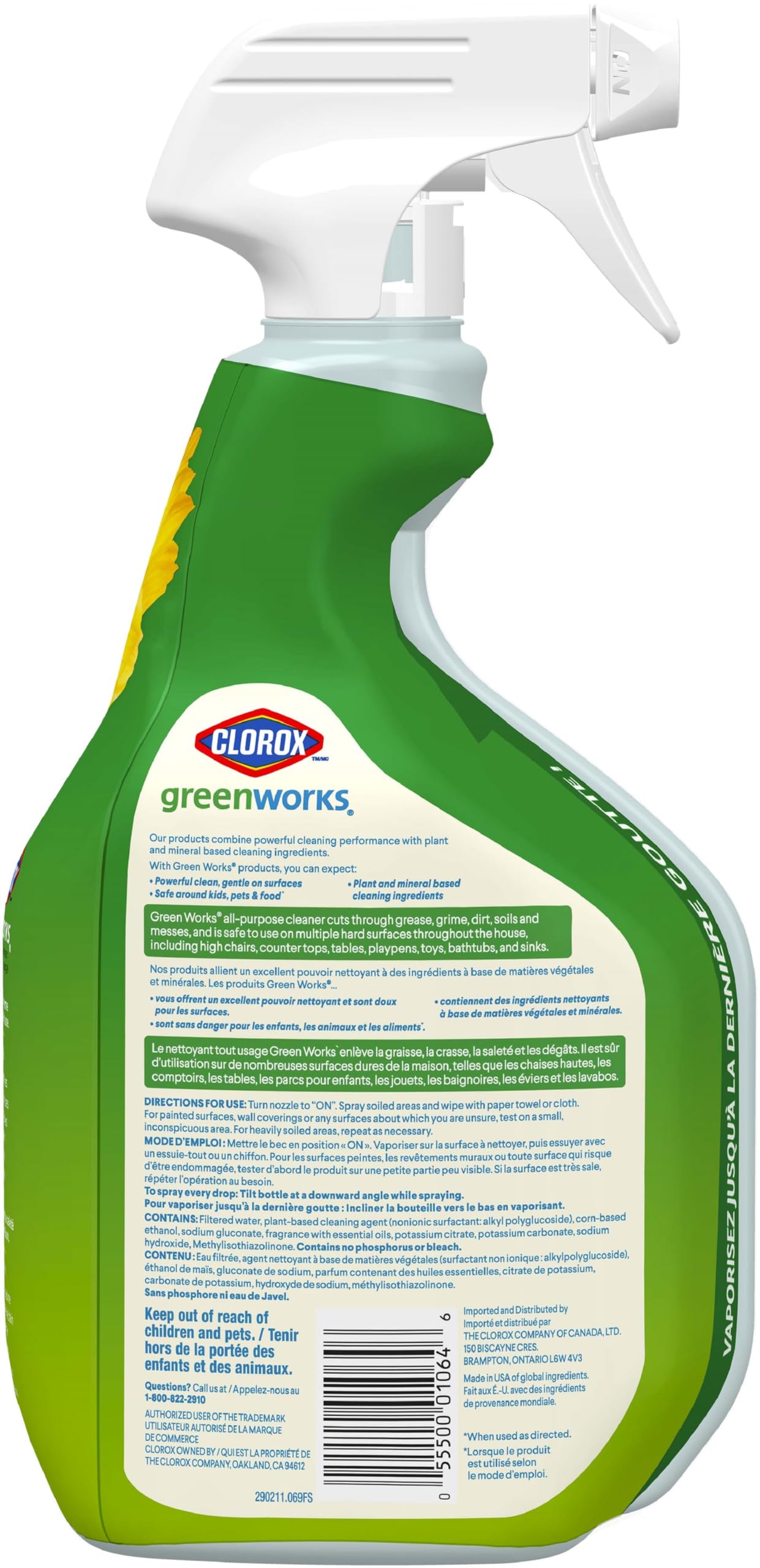 Clorox Green Works All-Purpose Cleaner, 946 mL, Multi-Pack of 3 Sprays