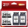 245XL Black Ink Cartridge 2 Pack Compatible Replacement for Canon 245XL Black Ink PG-245XL PG245 PG245XL for Pixma TS3420 MX492 TS3120 TR4520 TR4527 MX490 MG2525 MG2920 TS3320 TS3100 MG3020 Printer