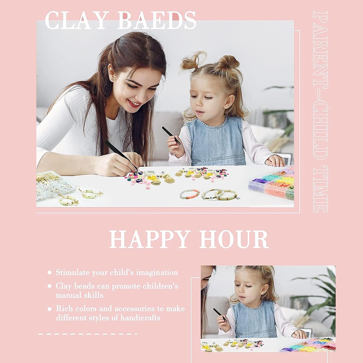 Bracelet Making Kit for Girls, 7200 Pcs Clay Beads Friendship Bracelet for DIY Jewelry Making, Polymer Heishi Beads with Charms Gifts for Adults for Girls Crafts Ages 6-12