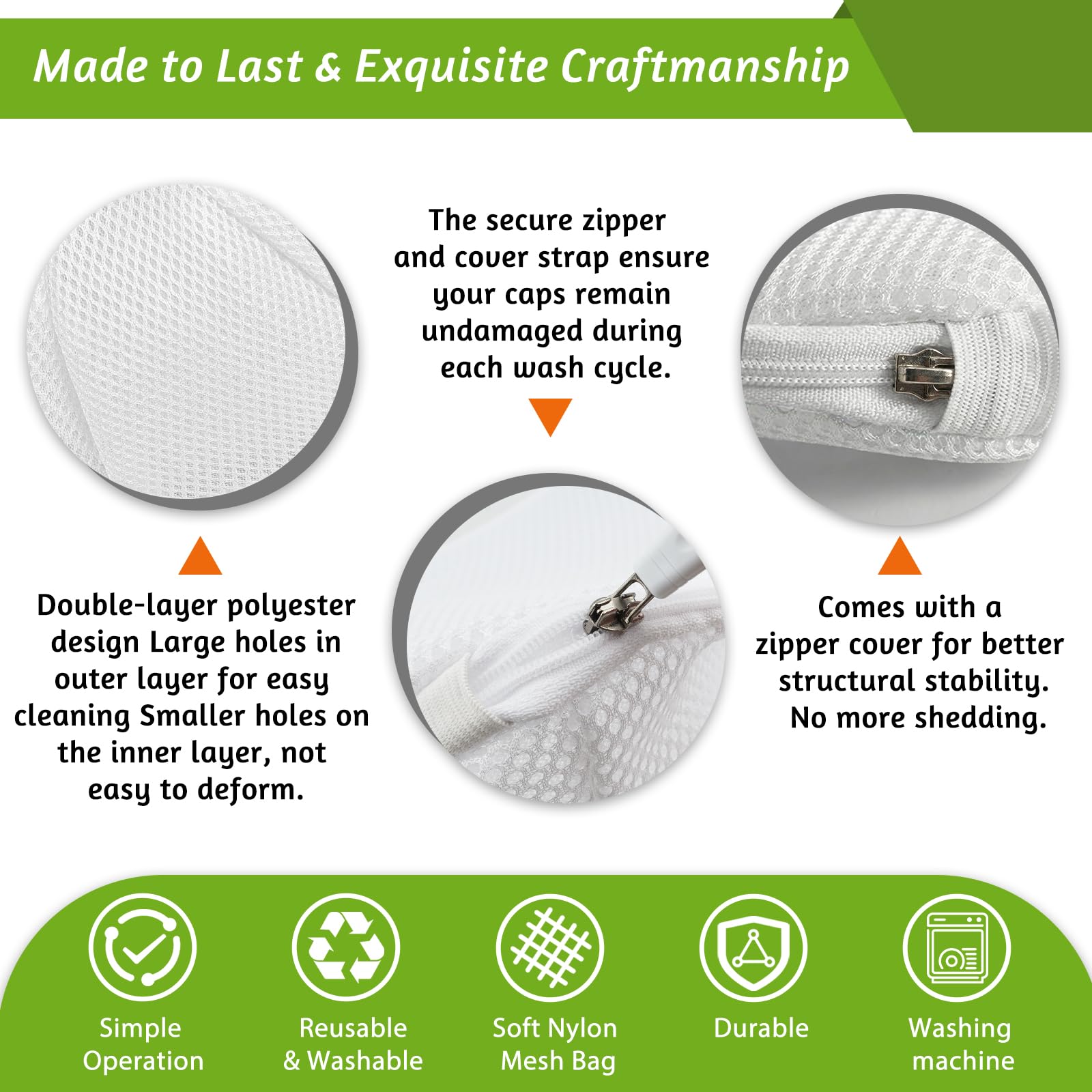 Hat Washer Cage Hats Cleaner, Hat Washer for baseball caps for Washing Machine or Dishwasher, Ball Cap Washers Frame for Flat & Curved Hats.2-Pack White