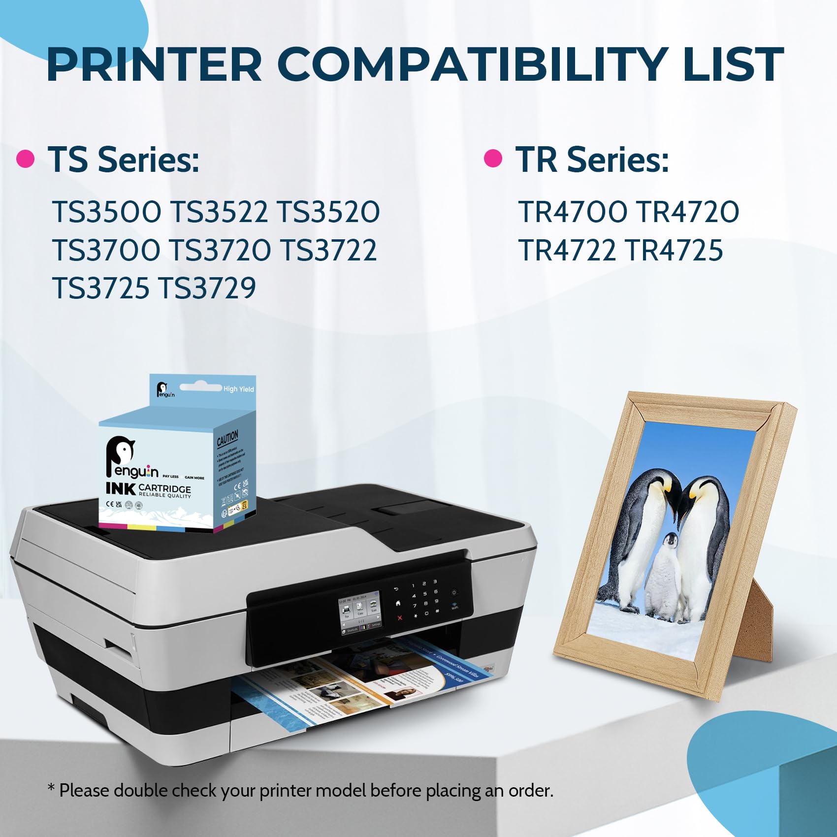 Penguin 275XL Black Ink Cartridge for Canon Pixma TR4725 Ink TR4720 TS3729 TS3725 TS3720 TS3722 TS3700 TS3522 TS3520 TR4722 TR4700 Printer Remanufactured Canon 275 Ink pg-275 pg275xl 1-Pack