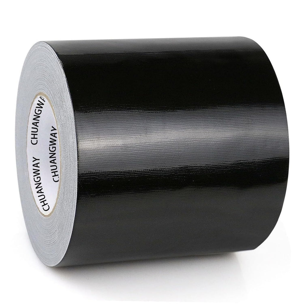 Heavy Duty Black Duct Tape 4Inch x 55Yds Wide, Black Heavy Duty Wide Duct Tape， Strong, Flexible, No Residue Industrial Grade,Waterprooft,UV Resistant for Home Improvement,Repairs (4Inch X 55yds)