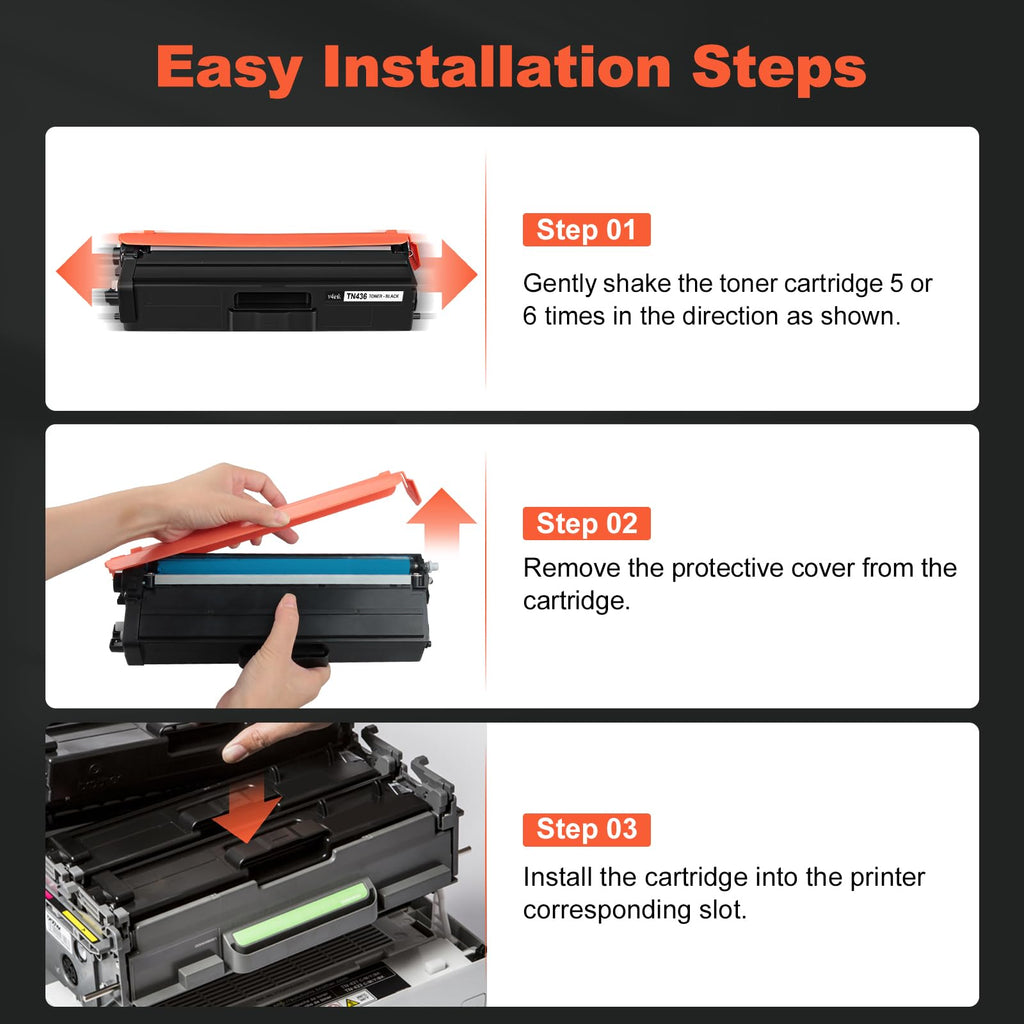 v4ink Compatible TN436 Black Toner Cartridge for Brother TN436BK TN436 TN-436 Works with Brother HL-L8360CDW HL-L9310CDW HL-L8260CDW MFC-L9570CDW MFC-L8610CDW MFC-L8900CDW HL-L8360CDWT (2-Pack)