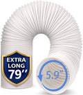 Air Conditioner Hose, Portable Exhaust Vent Hose with 5.9 Inch （6”） Diameter, Counterclockwise AC Hose Length to 80 Inch, Universal Replacement AC Vent Hose for LG and Many More Portable AC