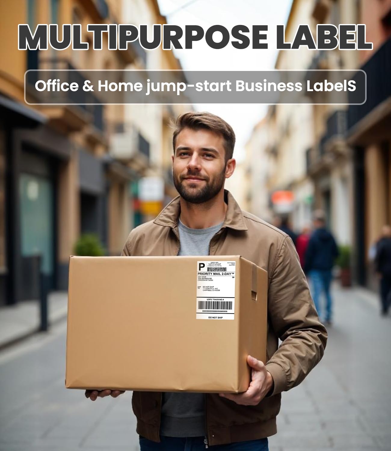 4x6 Thermal Shipping Labels for Thermal Printers - 500 Thermal Labels, Commercial Grade, Compatible with Multiple Shipping Label Printer, Ideal for E - Commerce & Logistics Business, White