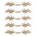 Mgoodoo 5Pcs Antique Silver Drawer Pulls, 168mm Length European Style French Vintage Handles for Cabinet Door Dresser Cupboard Closet Furniture Hardware