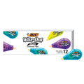 BIC WiteOut Brand Mini Tape, White, 12 Pack