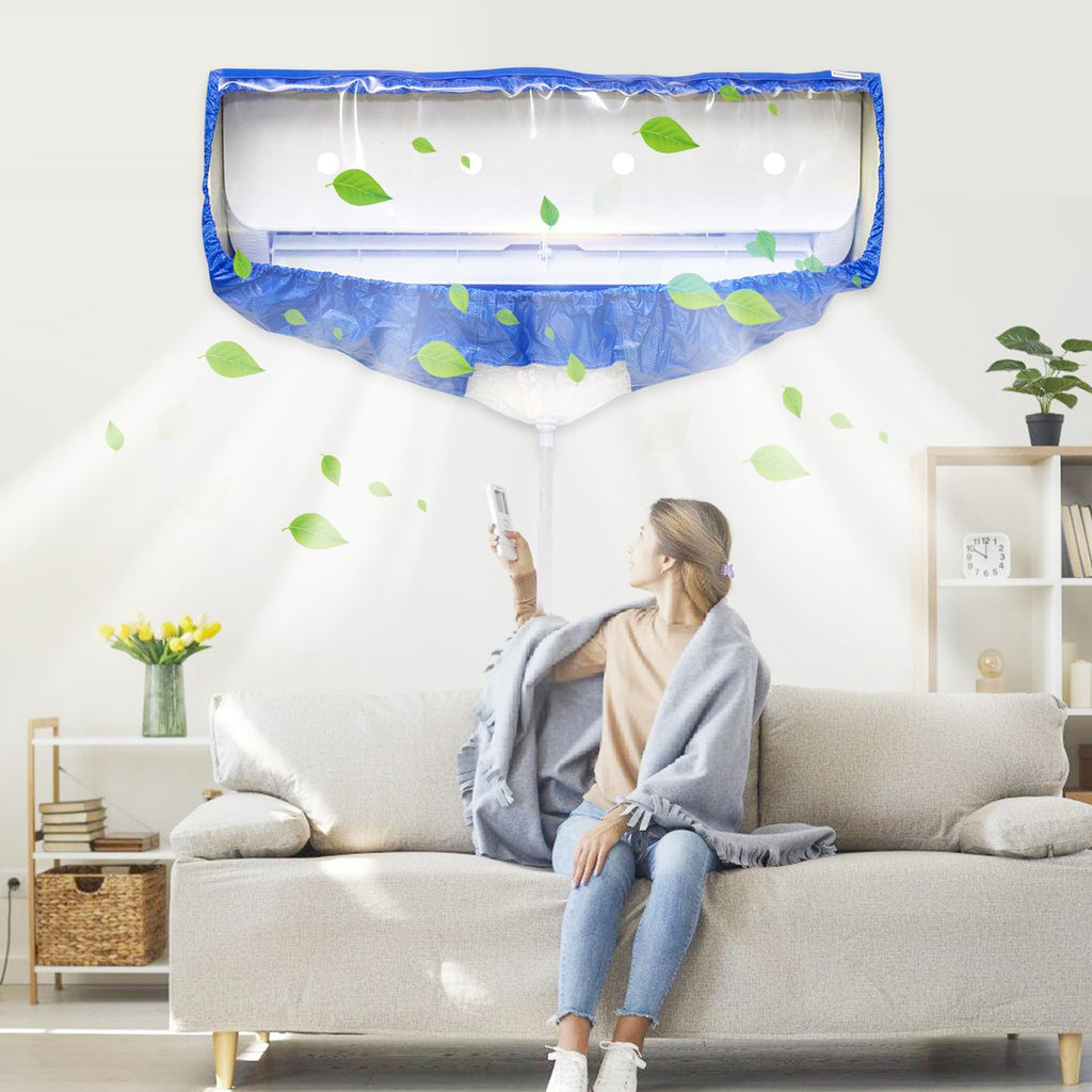 Mini Split Cleaning Kit,Split Air Conditioner Cleaning Cover Waterproof Air Conditioning Service Bag with Drainpipe and Support Plates Wall Mounted Dust Washing AC Clean Kit Use for 9000-18000 BTU