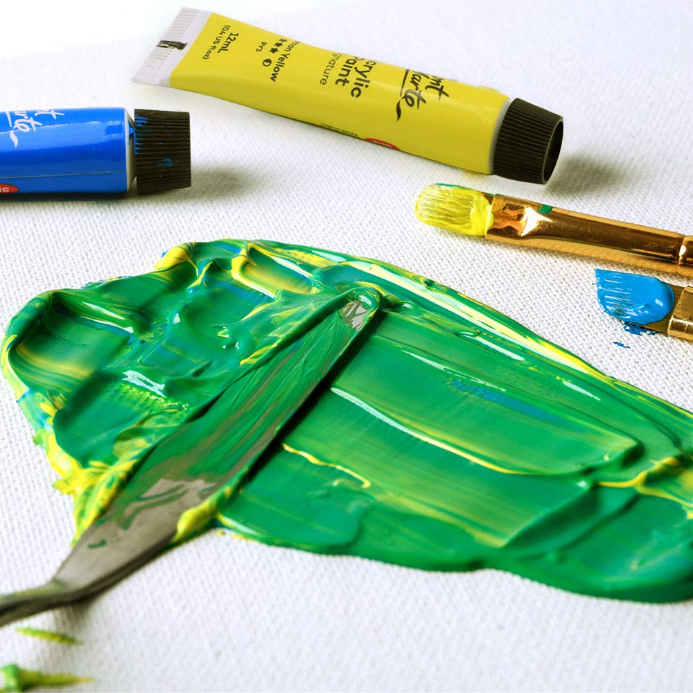 Mont Marte Acrylic Paint 24 Colours x 12ml Tubes, Semi-Gloss Finish, Suitable for a Variety of Painting Styles