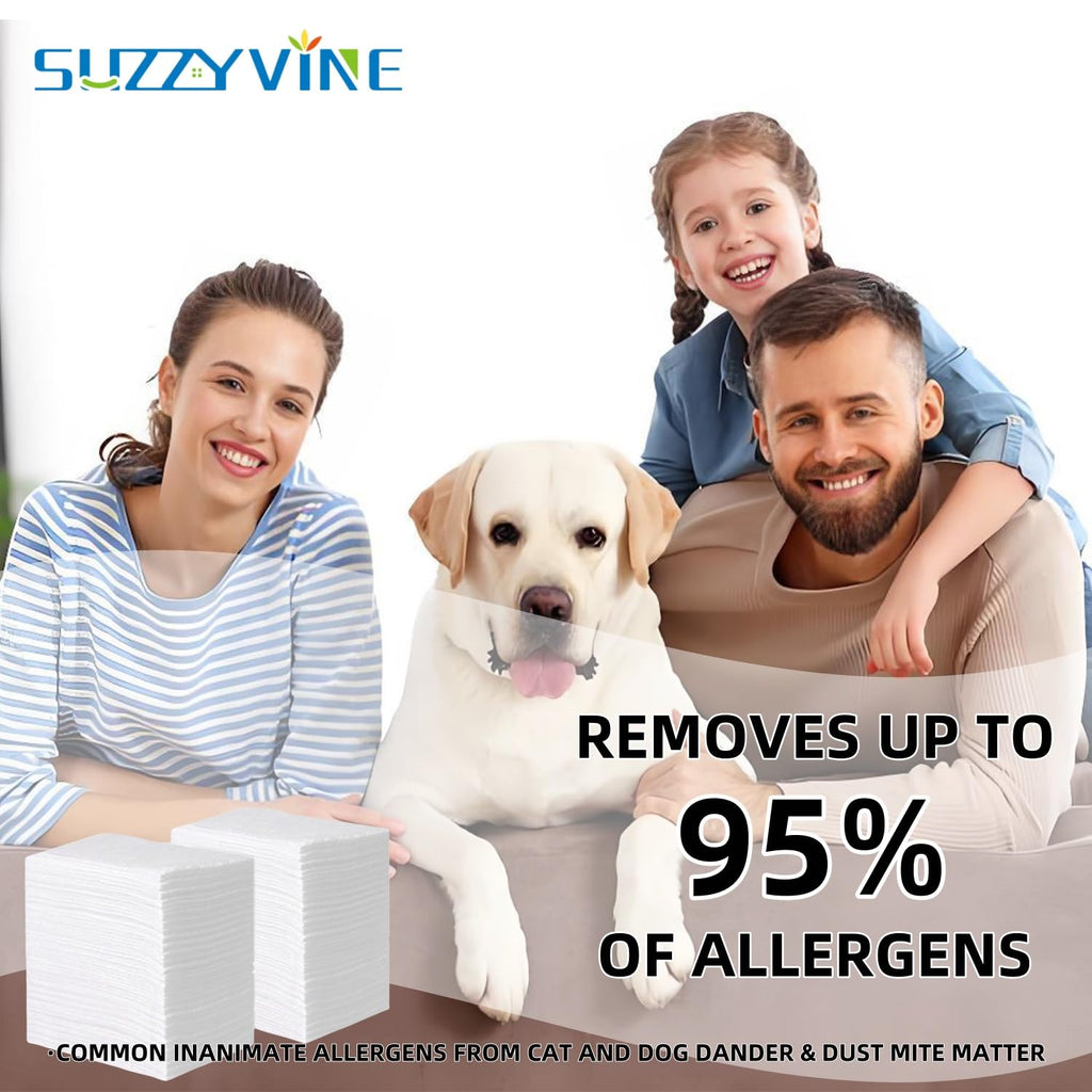 SUZZYVINE Dry Sweeping Cloths Mop Refills Disposable Floor Cleaning Wipes Compatible with Swiffer Sweeper, Unscented, 7.87"x11.81", Total 160 Count