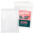 9" X 12" Self Sealing Cellophane Bags (200 Pack) - Clear Cookie Bags With Seal for Baked Goods Packaging, Cookie Wrappers, Bakery Packaging, Bake Sale, Candy, Treats, Goodies, Gifts, Party Favors