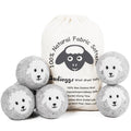 Budieggs Wool Dryer Balls Organic XL 6-Pack, 100% New Zealand Chemical Free Fabric Softener for 1000+ Loads, Baby Safe & Hypoallergenic, Reduce Wrinkles & Shorten Drying Time (Grey Sheep-6pcs)