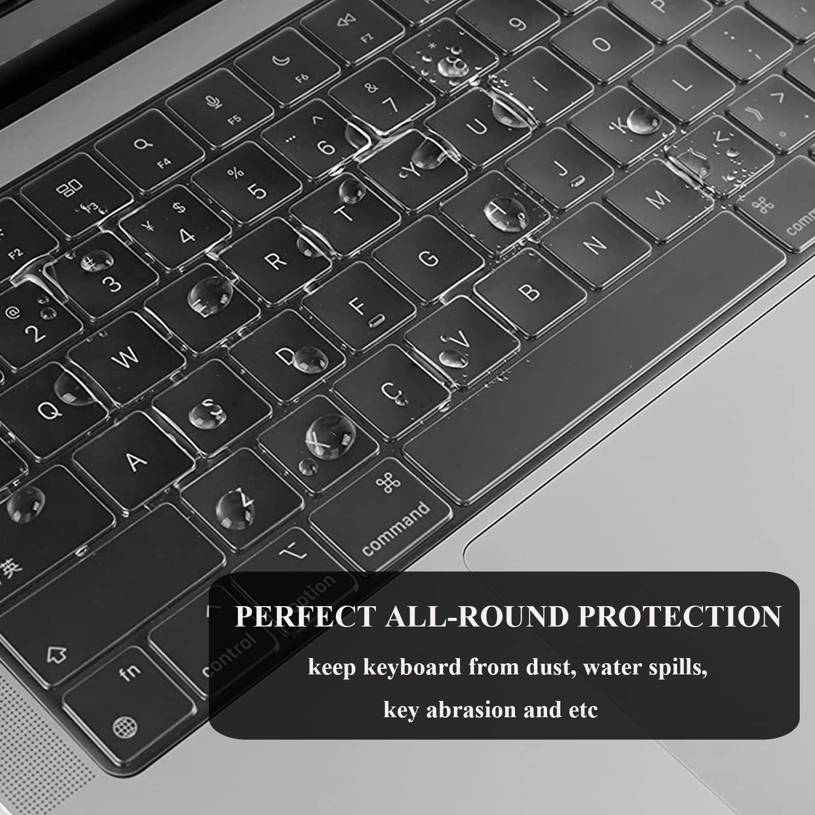EooCoo Compatible with MacBook Pro 14 inch Case 2026 2025-2021 M5 M4 M3 M2 M1 Pro Max Chip, Hard Shell Cases with Keyboard Cover, Screen Protector - Crystal Clear