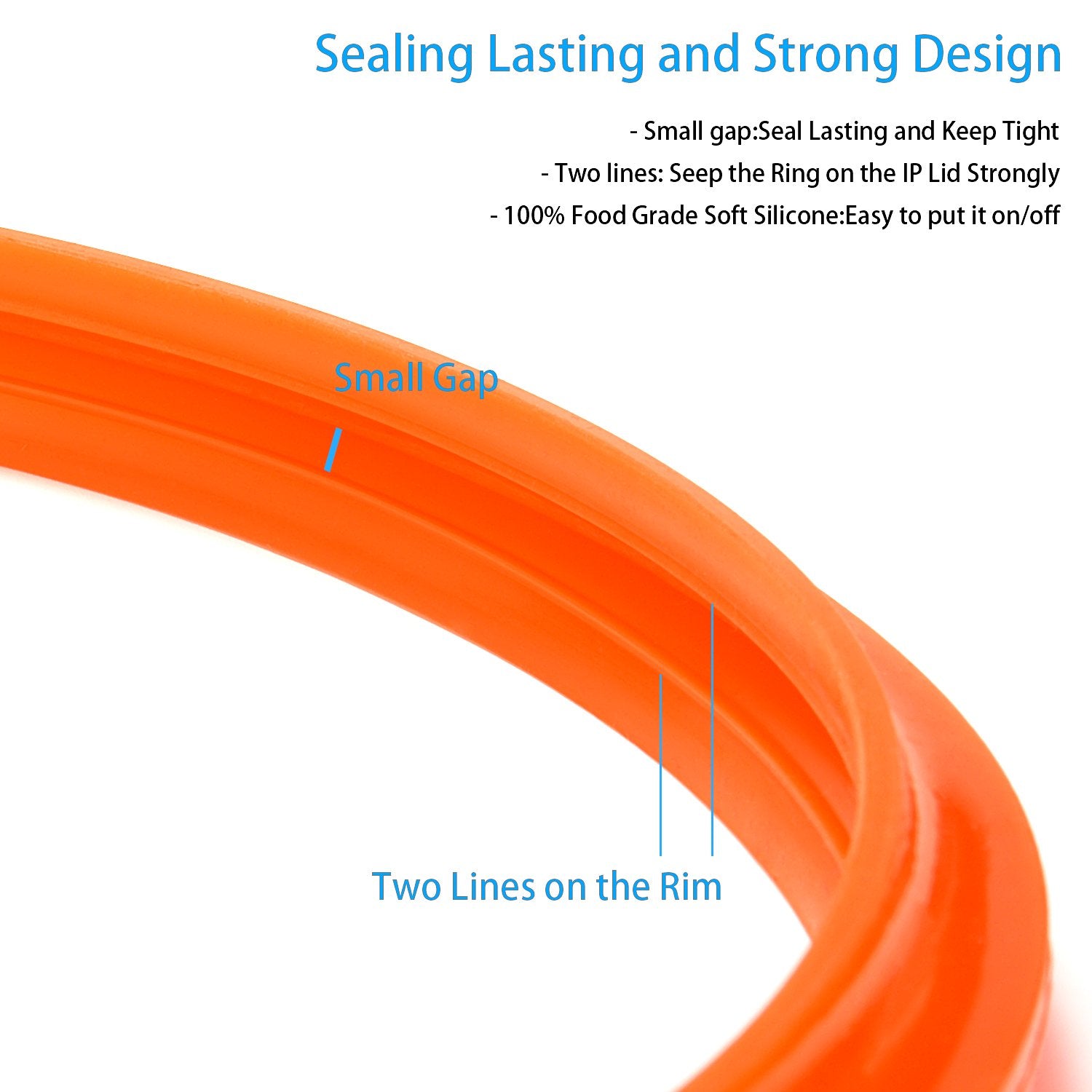 STYDDI Silicone Sealing Ring Compatible with All Instant Pot 6 Quart Multi-Use Models, Food-Grade Silicone, Fits Duo 6 Quart, Lux 6 Quart, Duo Plus 6 Quart, Ultra 6 Quart, Nova 6 Quart, 4-Pack