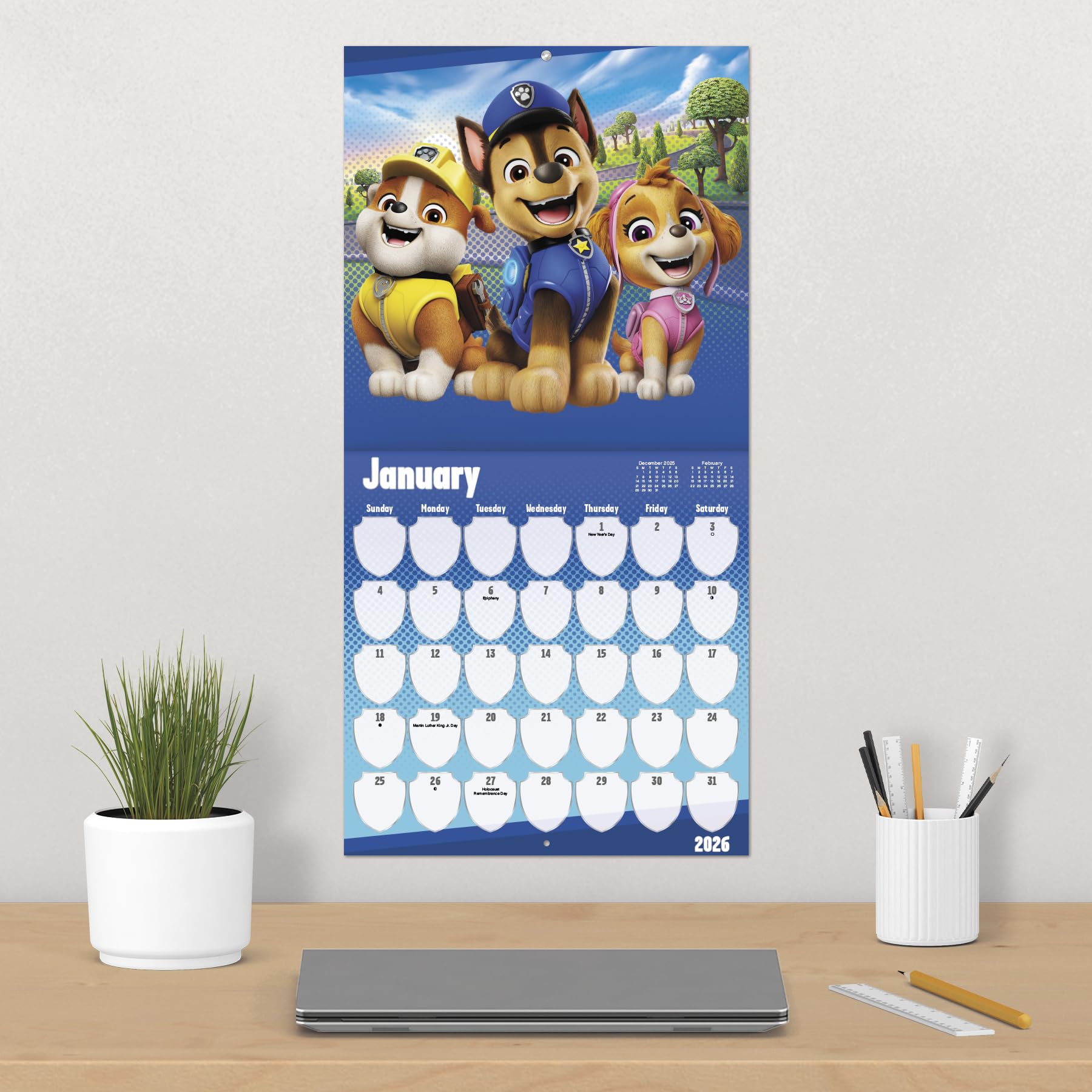 2026 Paw Patrol Wall Calendar