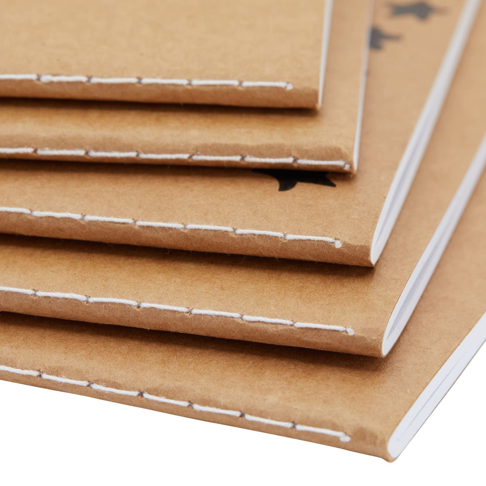 Kraft Paper Notebook, Motivational Lined Journal in Happy Theme (5x8 in, 8 Pack)