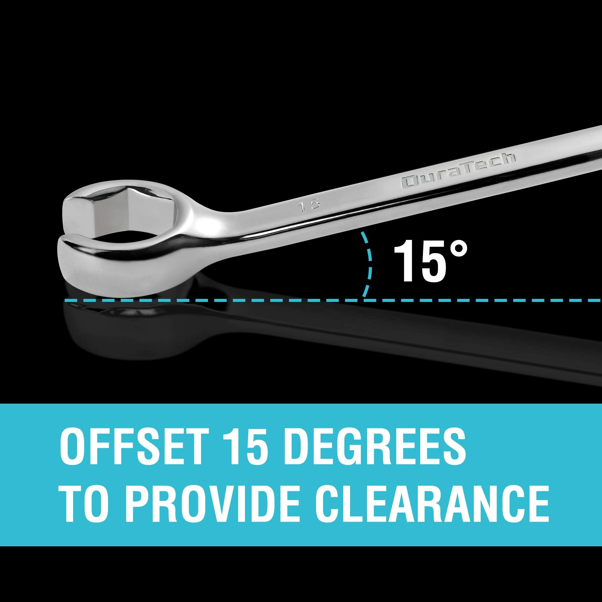 DURATECH Flare Nut Wrench Set, Metric, 3-Piece, 10, 12, 13, 14, 15, 17 mm, CR-V Steel, Organizer Pouch Included