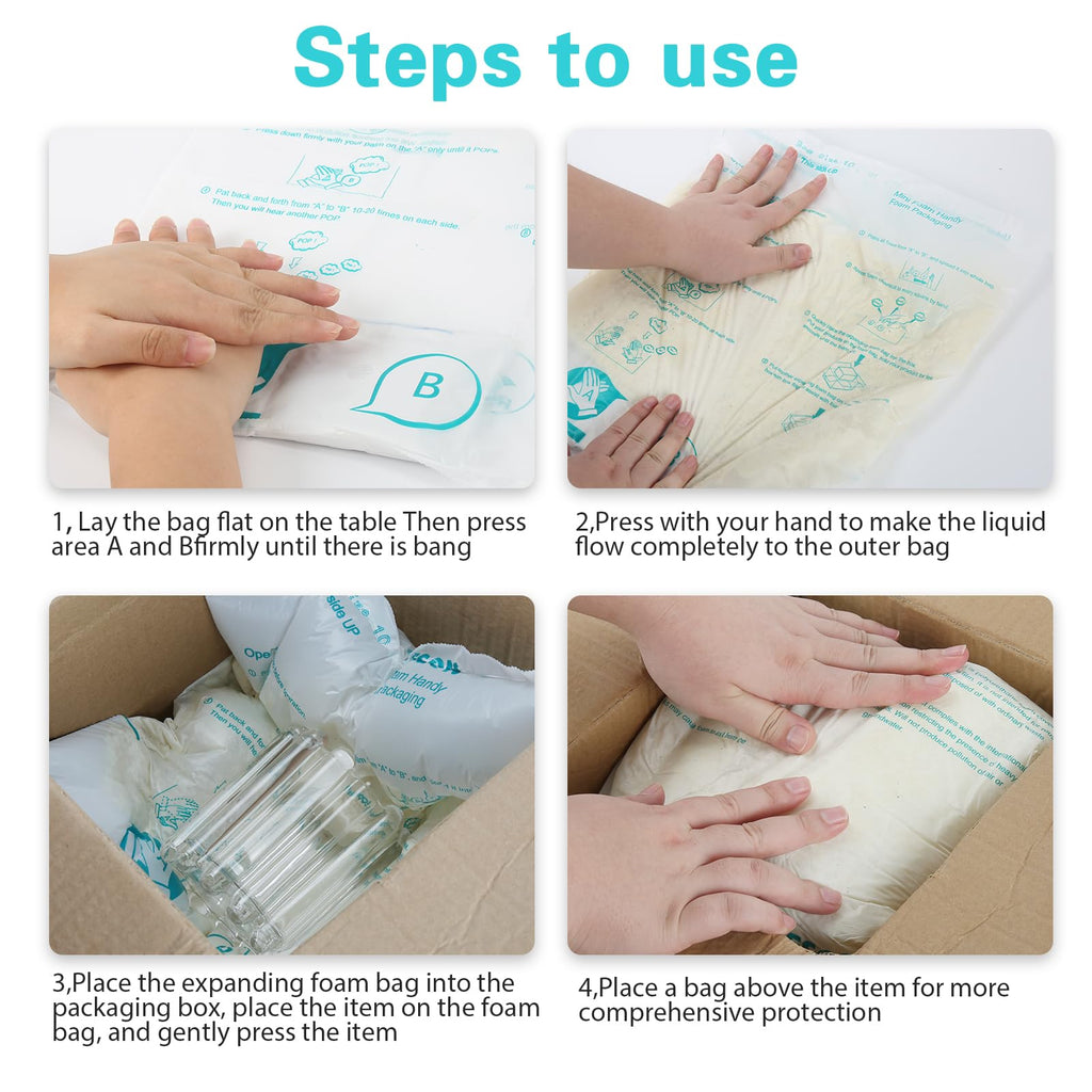 6 PCS Expanding Foam, 16”x 14” Packing Foam Instant Pack Packing Material Expandable Foam for shipping - Shipped from Canada
