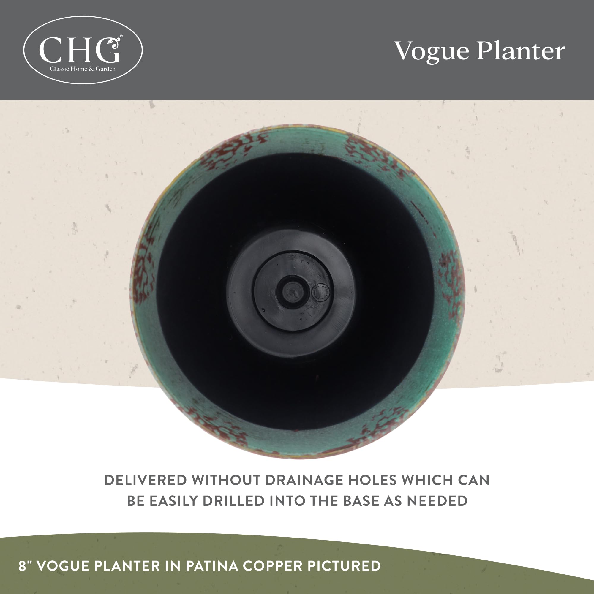 Vogue 8" Planter - Willow Green