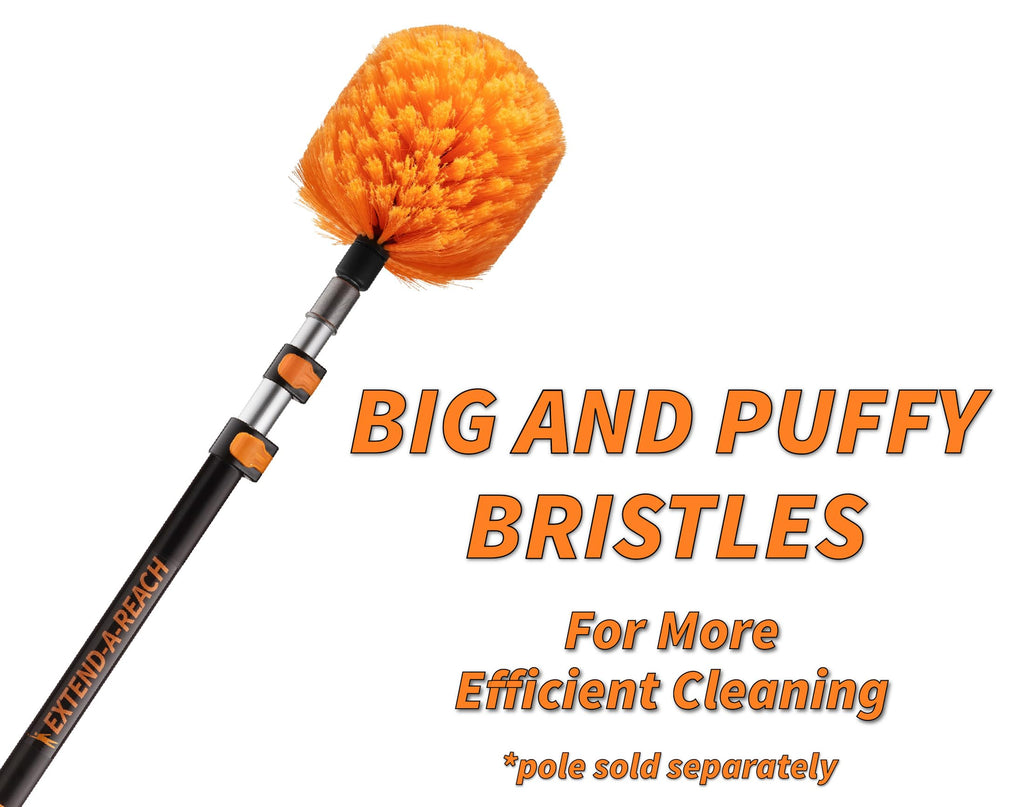 Cobweb Duster Head // Outdoor & Indoor Spider Web Cleaner // Twist-On Corner Duster Fits Acme Poles // Best Cobweb Brush Head
