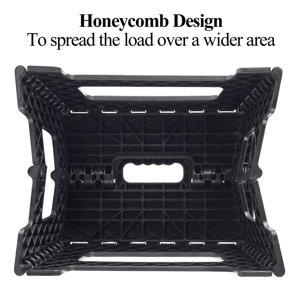 KOADOA Folding Step Stool, 9 Inch Plastic Foldable Step Stool for Kids Adults - Holds Up to 330 lbs Foot Stool with Non-Slip Surface, Carry Handle for Kitchen Bathroom Bedroom