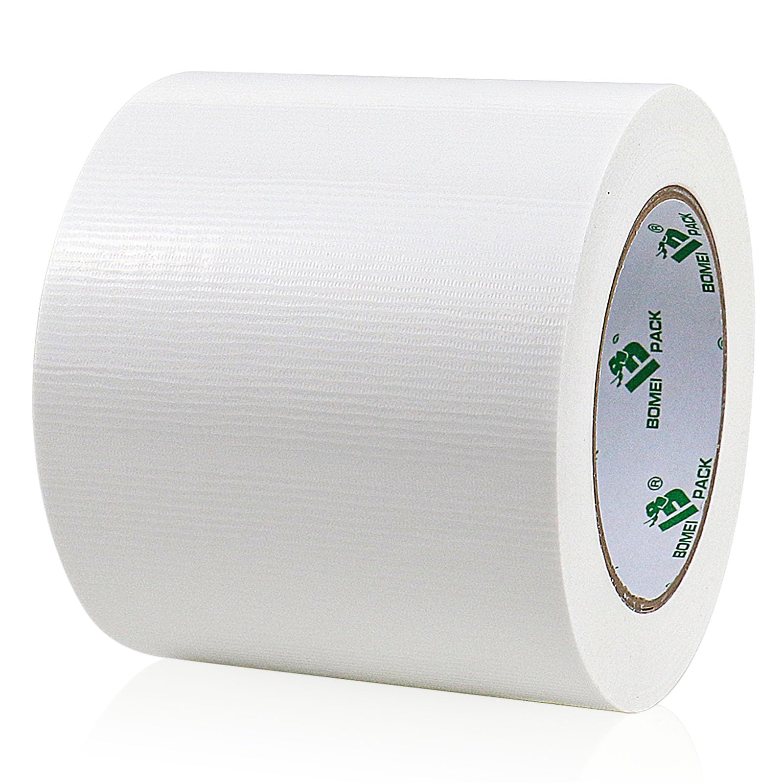 BOMEI PACK Wide Duct Tape White 4Inch, Strong Tape Gris Residue Free for Crafts and Repair, 1Roll 8.3Mil x 30yds