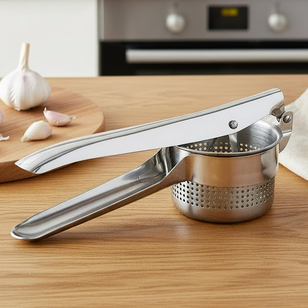 Potato Ricer Stainless Steel, Kitchen Tool Stainless Steel Manual Press Crusher for Smooth Ricer for Potatoes and Fresh Juice Preparation at Home